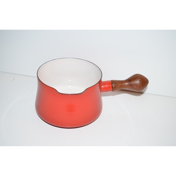 Vtg DANSK Kobenstyle 5” Sauce Pot - Red - Wood Handle - Picture 1 of 8
